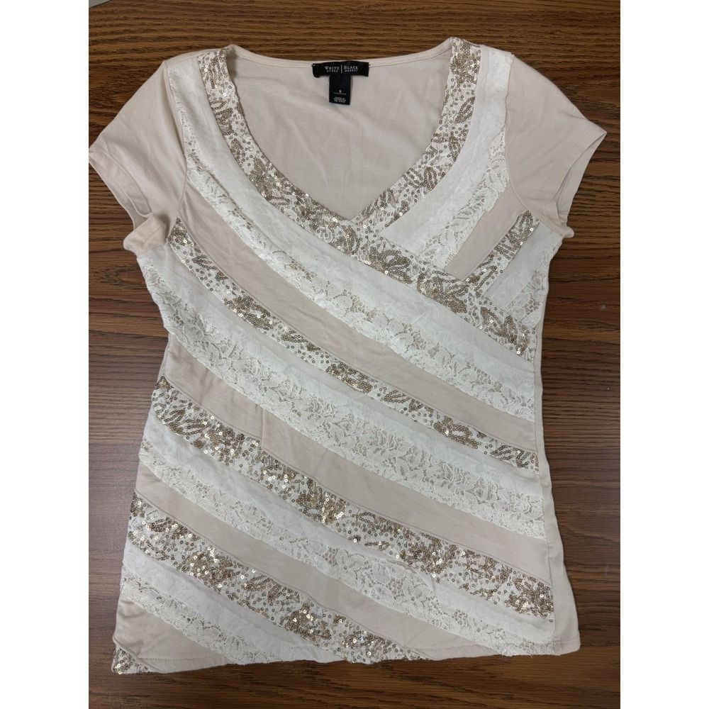 Small White‎ House Black Market Sequin Top